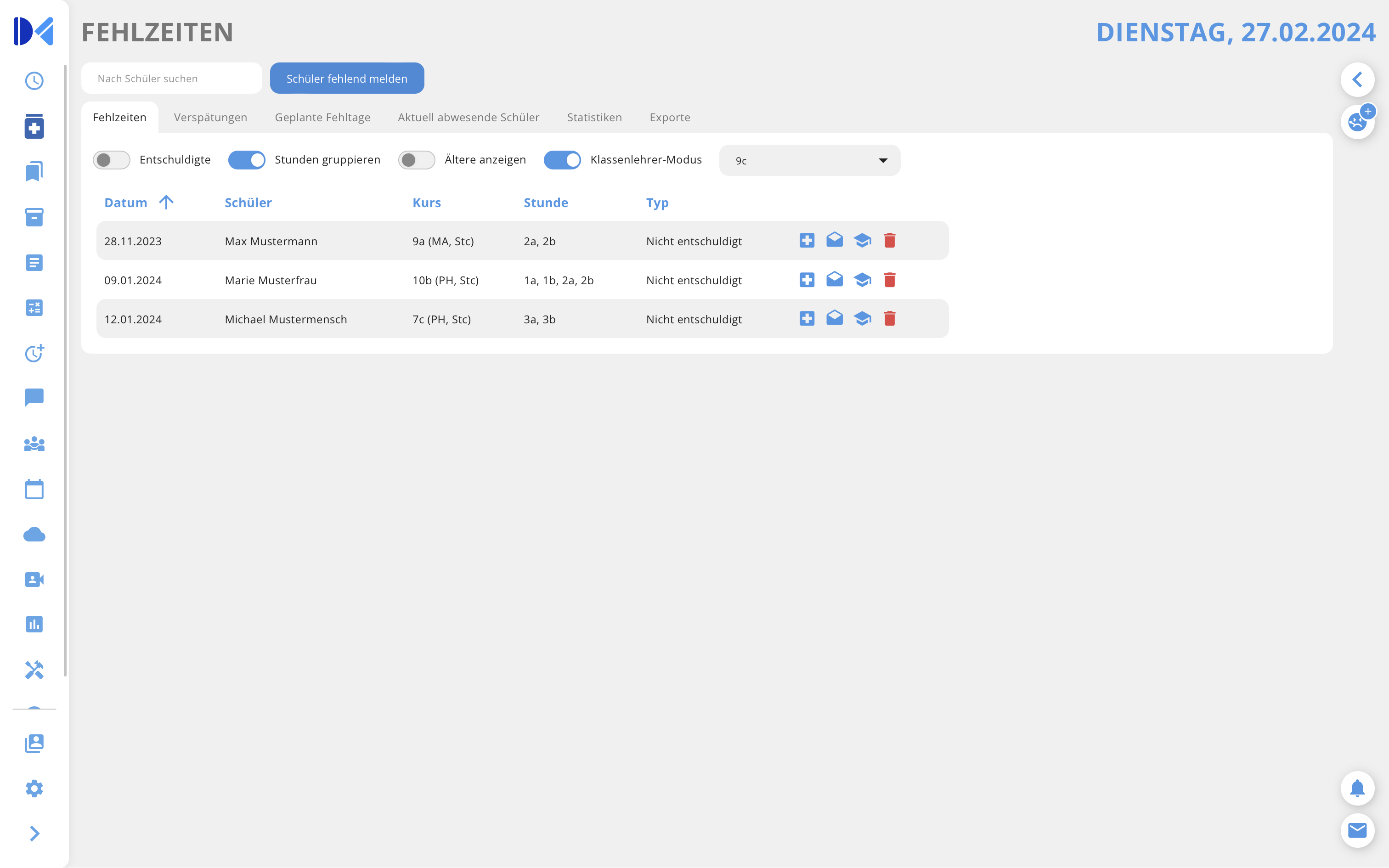 Fehlstunden Vorschau