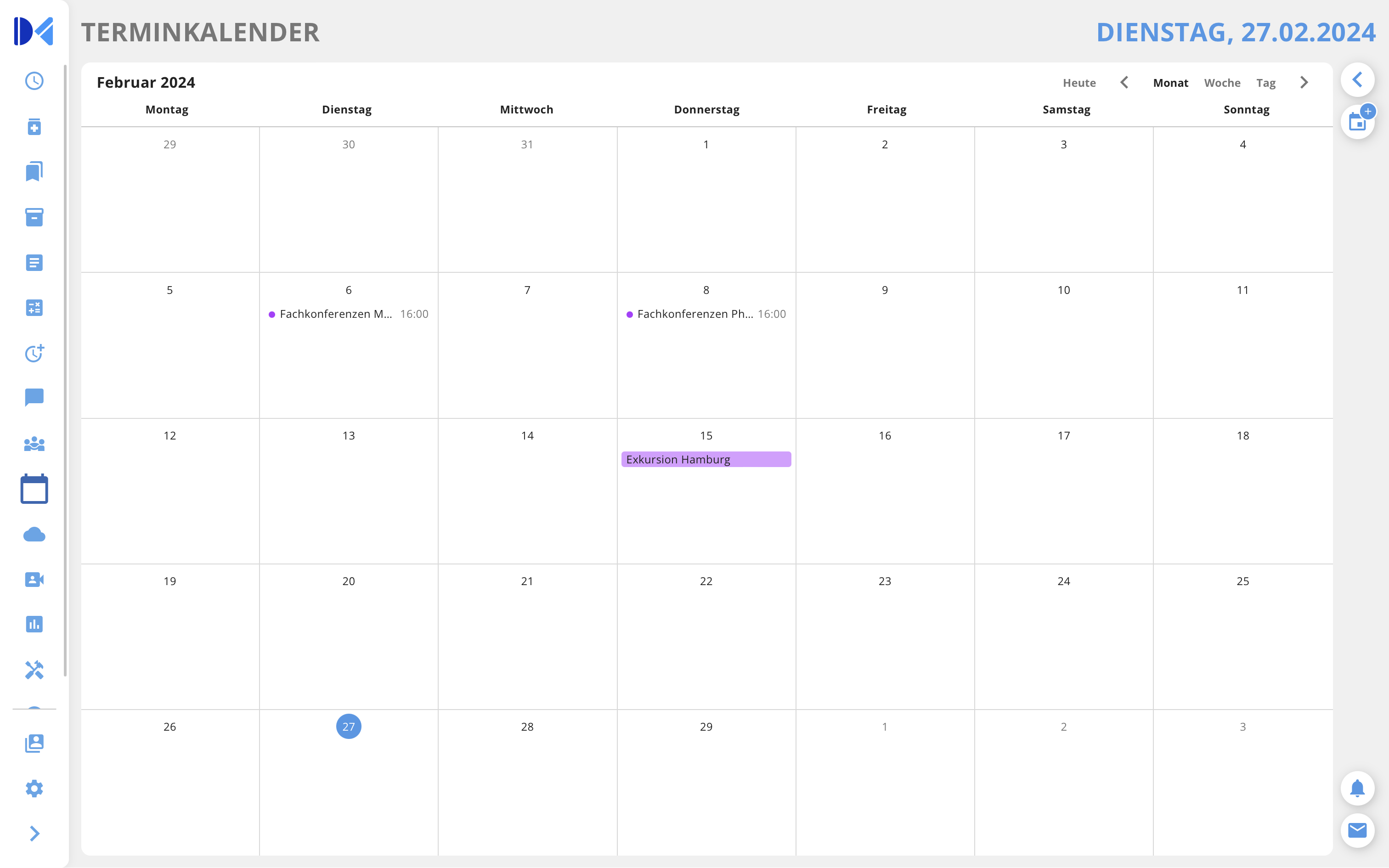 Terminkalender Vorschau